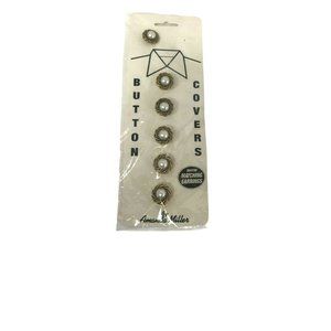 Amanda Miller 5 Button Covers Set Womens  Gold Faux Pearl Vintage Rope Edge 7pc